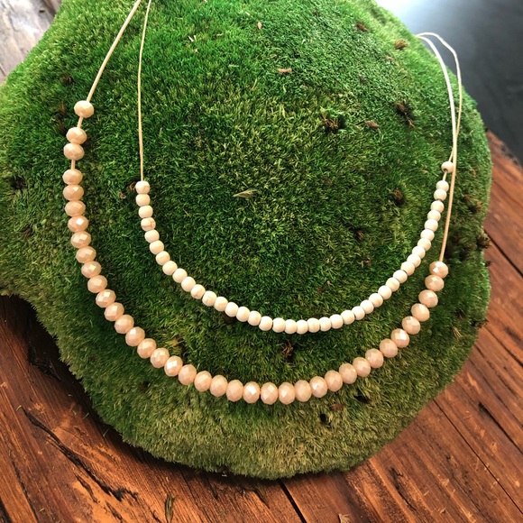 Jewelry Layered Glass And Stone Beads Necklace Poshmark